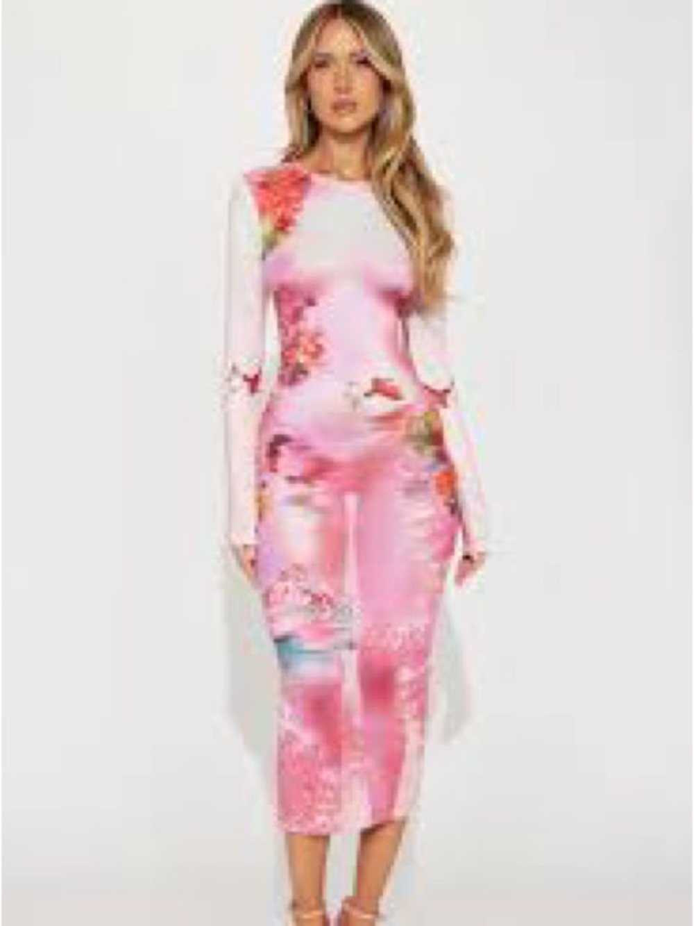 FashionNova long sleeve silhouette dress